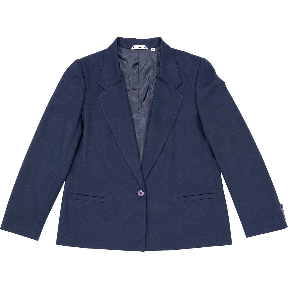 Gilmore Trading Corp Vintage 1970s 1980s Blazer Navy One Button Notch Womens 14